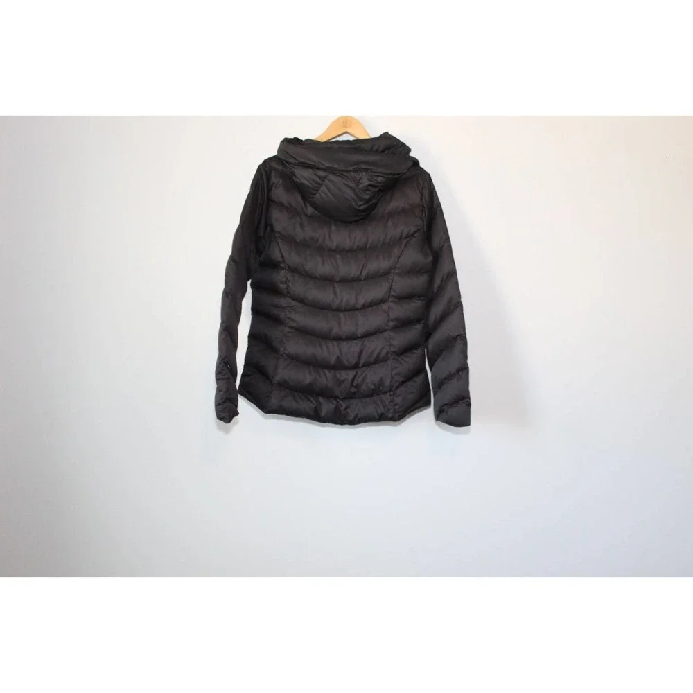 Patagonia Downtown Jacket Hooded Puffer Black Down Coat Womens Size Large H14287 - Picture 10 of 15